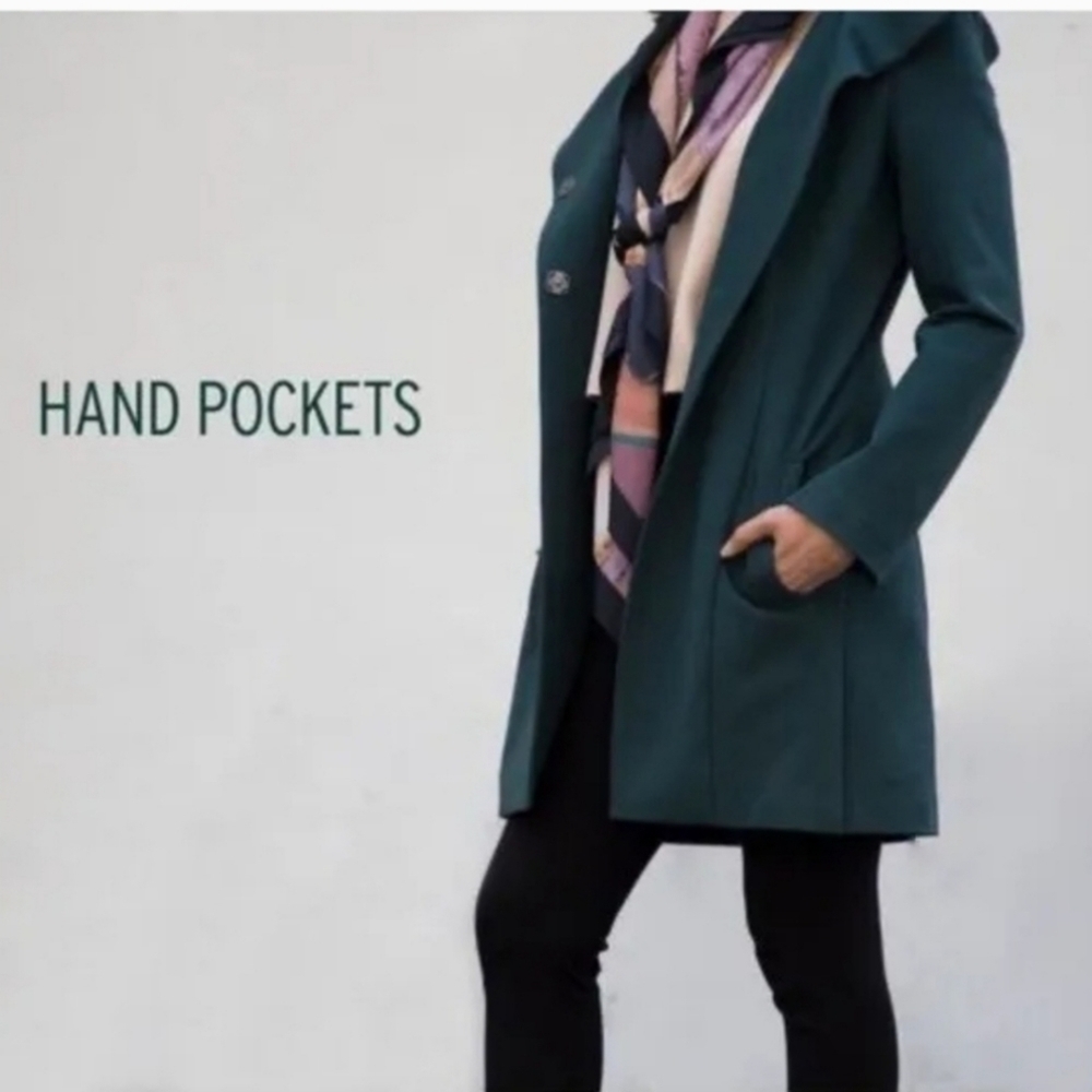 Betabrand Green hooded Pea Coat - bin 1